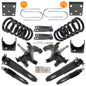 Rbx59k Bfo Front 5 Inch And Rear 7-8 Drop Kit For Chevrolet Gmc C1500 1988-98 With Lowering Shock