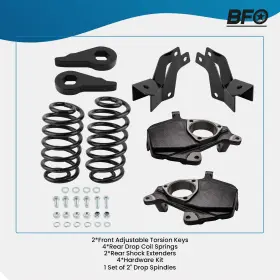 Vn7fu9 Bfo 3 Inch -5 / 4 Rear Drop Lowering Kit And Spindles For Chevy Tahoe Gmc Yukon 2000-2006 #3
