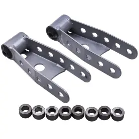 2ftft-3 Bfo W59v8d Inch Drop Shackles Kit For Chevy Silverado Gmc Sierra 1500 88-18 Adjustable