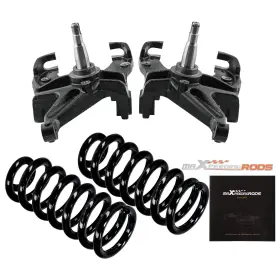 Y2ibj4 Bfo 4 Inch Front Drop Lowering Kit With 1 Rotor For Chevy C10 Gmc C15 1973-87
