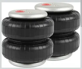 Y53t7x Bfo 2pcs Universal Air Suspension Double Bellow Spring 2500lb 1/2 Inch Npt Single Port