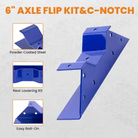 Yqv2ps Bfo 6 Inch Rear Drop Flip Kit And C Notch For Chevrolet C10 Gmc C15 C1500 1973-87 #3