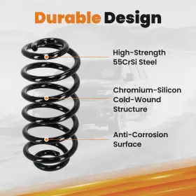 Z21iv6 Bfo Rear 2 Inch Drop Coil Springs For Chevy Tahoe Gmc Yukon 1500 07-14 Powder Coated #3