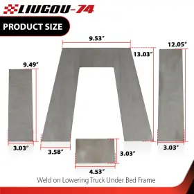 Big068914 Big-wheel New Weld-on Lowering Truck Under Bed Frame 10 Inch Tall Step C Notch Kit 3 Wide #3