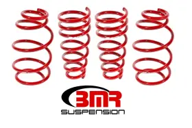 Sp052r Bmr Suspension Lowering Spring Kit Set Of 4 - Red Fits 2010-2015 For Chevy Camaro