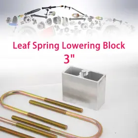 C23231 Carbole New Universal Leaf Spring Lowering Block Kit 4 Inch Drop With U-bolts And Hardware #3
