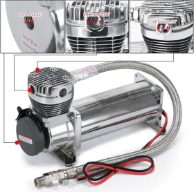 Vac01-38s Carlor 3/8 Npt 200 Psi 480c Control Single Air Ride Suspension Bags Compressor Pump Kit #2