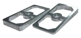 Carolina Classic Parts Ps0004 Aluminum Leaf Spring Pinion Shim 2.50 Inch Wide 4 Degree Pair
