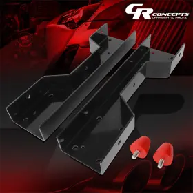 Crc-lepow103 Charismatic Racing Concepts Pair Steel Rear Axle Bolt On C Notch Bracket Kit For 1988-1998 Chevy/gmc C1500
