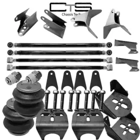 3.72402e Chassis Tech 11 Weld On Triangulated Heavy Duty 4 Link Rear Brackets And 2600-di Bags 3.5 Inch Axle