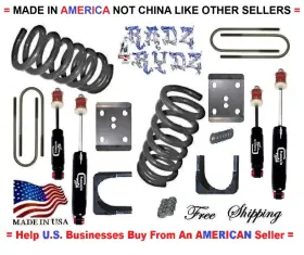 Coi-axl-sho4-fo6579-f3r6 Chassis-works 1965-1979 Ford F100 F150 3 Inch Lowering Springs 6 Axle Flip Shocks Kit