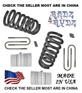 Coi-blo-dkdu97xx-f3r4 Chassis-works 1997-2004 Dodge Dakota Durango 3 Inch W Axle Drop Lowering Springs 4 Blocks Kit