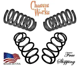 Coi-fo9702-f3r3 Chassis-works 1997-2002 Ford Expedition 2wd 3 Inch F/3 R Drop Lowering Coil Springs Kit