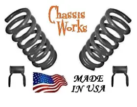 Coi-sha-fr9812-f2r2 Chassis-works 1998-2012 Ford Ranger Mazda B 2wd 2 Inch Drop Coils Lowering Springs Shackles Kit