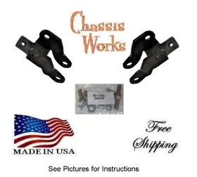 Ext-gm19xx-drp-r Chassis-works 2019-2023 Chevy Silverado Gmc Sierra 1500 Rear Shock Extenders For Lowering Kit