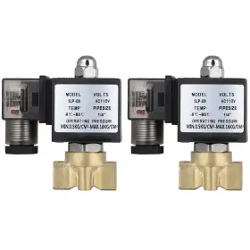 12846780 Choiceshare 2pcs 1/4 Inch Npt Valve Electric Solenoid Air Ride Suspension Brass N/c 110-120v
