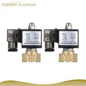 Cap843246s01 Classic-autoparts 2x Air Ride Suspension Valve 1/4 Inch Npt 110-120v Brass Electric Solenoid N/c