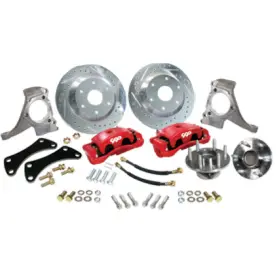 7387swbk-x10-5 Classic Performance Products Front Brake Kit With Drop Spindles 5 Lug Chevrol