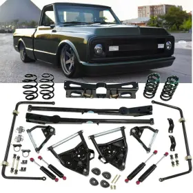 Cpp6370ptk1 Classic Performance Products Cpp 1963-1972 Chevrolet C10 Truck Front And Rear Pro Touring Package