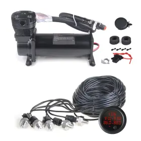 Cnraqr 768481496148 Air Suspension Compressor 200 Psi Ride Gaug Five Led Display Kits