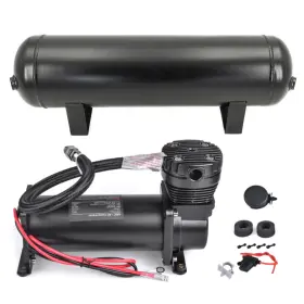Cnraqr 768481496322 Air Suspension Compressor 4 Gallon Tank Kits With 1/4 Npt Holes For Horns