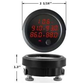 Cnraqr 768481496681 200 Psi Air Compressor 3-gallon Tank 0-232 Five Display Gauge #2