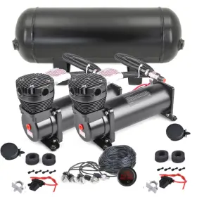 Cnraqr 768481497589 200 Psi Air Compressor 2pcs With 3-gallon Tank And Five Display Ride Gauge