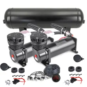Cnraqr 768481497763 200 Psi Air Compressor 2pcs 4 Gallon Tank With Five Display Ride Gauge
