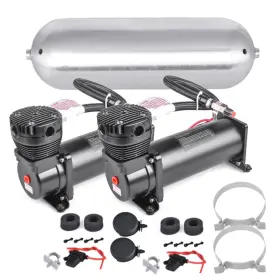 Cnraqr 768481497947 2 Pcs Air Compressor 3-gallon Tank Aluminum With 1/4 Npt Hole Position