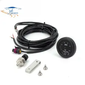Cnraqr Opm-y-cb-02 52mm Oil Pressure Single Display Gauge Ultra-thin Round With Red Light Led