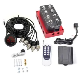 Smv-02-rd Cnraqr Air Suspension Kit Valve With Remote Control 5 In 1 Display Ride Gauge