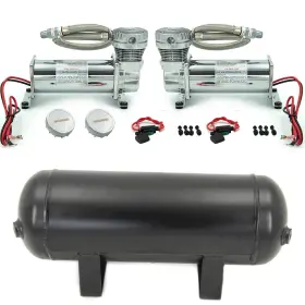 Cnraqr X480c-14-si-2pcs At-08-3g 200psi Air Compressor 3 Gallon Tank Kits For Truck Train Suspension