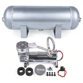 X480c-14-si Cnraqr At-08-3g Air Suspension Compressor Kit With 3 Gallon Tank 1/4 Inch Npt For Truck Ride