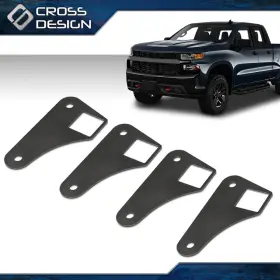 Big20260209-114 Crossdesign Parallel 4 Link Tabs 2 Inch Square Tubing Air Ride Brackets Ladder Bar Mounting