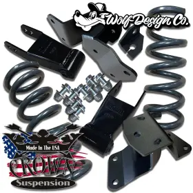 350535 Crown 1988-98 C1500 Obs 3/4 Lowering Kit Drop Coils Springs Shackles Hangers Shocks V6 #2