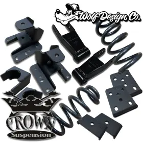351320 Crown 2007-2017 Silverado Sierra 2/4 Lowering Kit Drop Coils Flip V8 Suspension