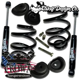 371130 Crown Suspension S18ll C10 K5 Blazer 3 Inch Rear Lowering Springs Coils Drop Kit With Retainers And Shocks