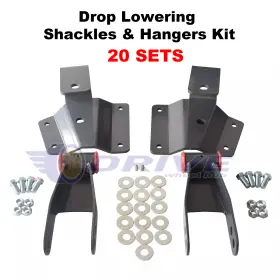 Dropkcv1d98001 D98 20 Set Drop Lowering Shackles Hangers Kit For 1999-06 Chevy Silverado Gmc Sierra