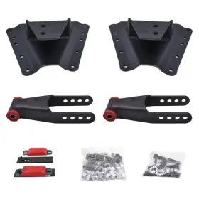Djm-hs2601-5 Djm Suspension 2001-2010 Silverado 2500 3500 Long Bed Hd 5 Inch Lowering Kit Drop Shackles Hangers