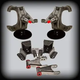 Djm2045h-3 Djm Suspension Djm2045h-3/4 1973-1987 C10 Squarebody 3/4 Lowering Kit Drop Spindles 1.25 Shackles And Hangers