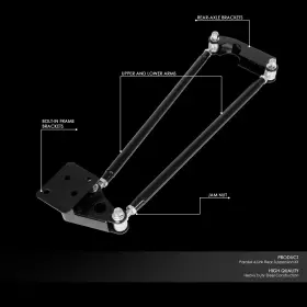 Dna-lepow006 Dna Motoring For 1955-1959 Chevy Truck Steel Rear Four Parallel 4-link Assembly Left Right #2