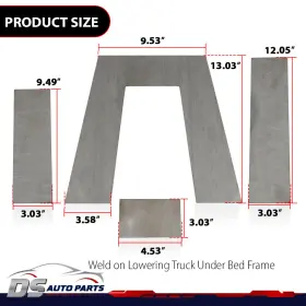 Dsa149943 Ds-auto-parts Weld-on Lowering Truck Under Bed Frame 10 Inch Tall Step C Notch Kit 3 Wide New #2