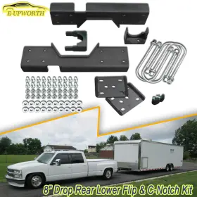 Eh-c366 E-upworth Upgrated 8 Inch Drop Flip Notch For 1988-1998 Chevy Silverado C3500 Rear Lower Kit