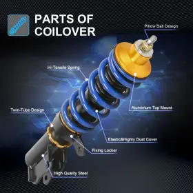 M143029b8 Earthauto 4x Front And Rear Coilover Shocks Kits For 06-08 Honda Fit 1.5l 4door Adj. Height #3