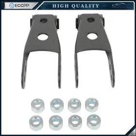 Ecc18088701p Eccpp Rear For 07-18 Chevrolet Silverado Sierra 1500 2 Inch -3 Drop Shackles Lowering Kit