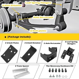 Egqp1476 Eg-auto 5-6 Inch Rear Drop Lowering Axle Flip Kit For 07-20 Chevy Silverado Sierra 1500 Gmc #3