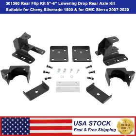 Egqp1476 Eg-auto 5-6 Inch Rear Drop Lowering Axle Flip Kit For 07-20 Chevy Silverado Sierra 1500 Gmc