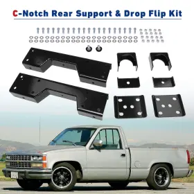 Ew-c365 Elitewill C-notch Rear Support And 6 Inch Drop Flip Kit For 88-98 Chevy Silverado C1500 Gmc Sier