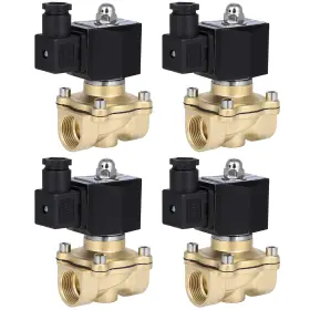 Ew843235a01 Ewaymotor 4pcs 3/4 Inch Npt 110-120v Brass Electric Solenoid Valve Gas Water Air N/c