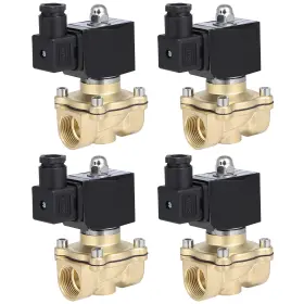Ew843238a01 Ewaymotor 4pcs 3/4 Inch Npt 220-240v Air Suspension Valve Solenoid Brass Electric N/c